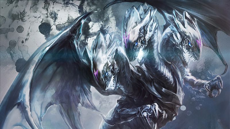 Yugioh,4k,Blue Eyes White Dragon,Dragon White,Full HD