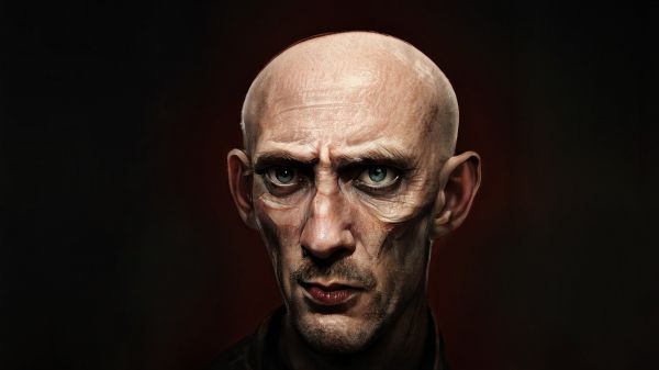 ART,anger,bald,eyes,face,head