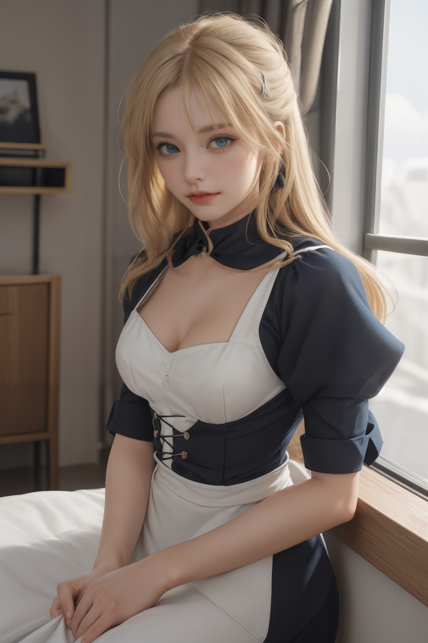 AIGC,anime girls,Artoria Pendragon,beautiful,breasts,cleavage