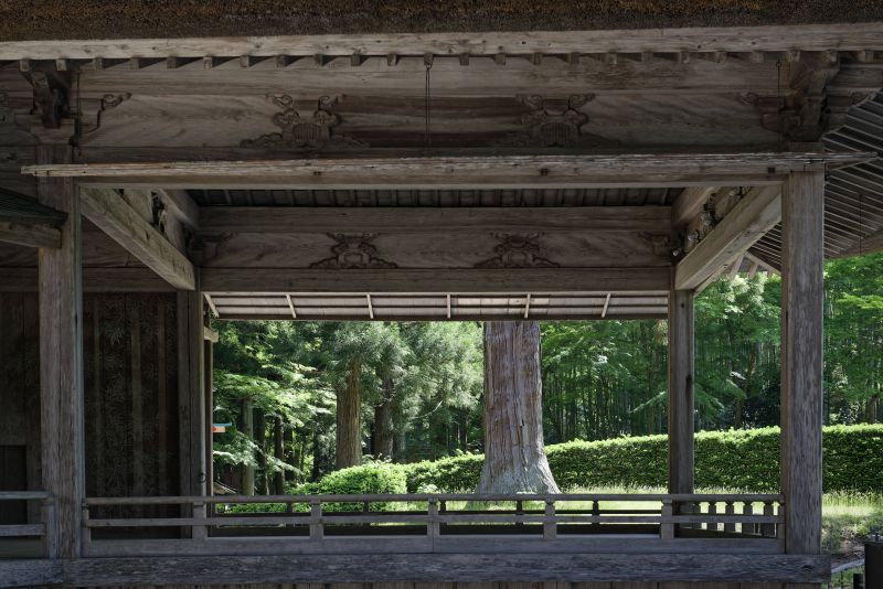 KUNST,asiatisk,bambus,sort og hvid,blå,ceremoni