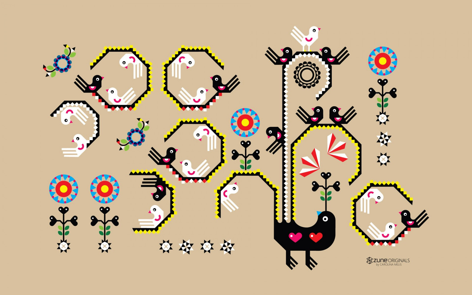 ilustrace, kreslená pohádka, vzor, Microsoft, Zune, font