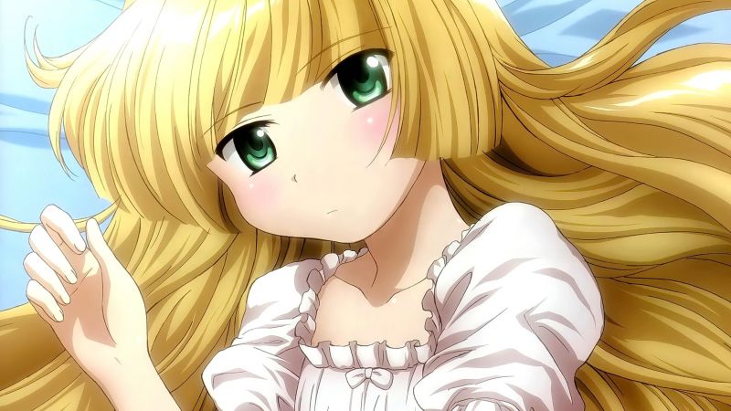 ilustrace, blondýnka, dlouhé vlasy, anime, anime dívky, při pohledu na diváka ilustrace, blondýnka, dlouhé vlasy, anime, anime dívky, při pohledu na diváka