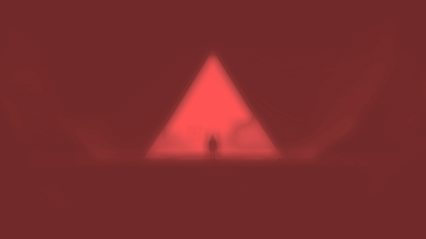 blurred,warm colors,orange,brown,dark background,triangle