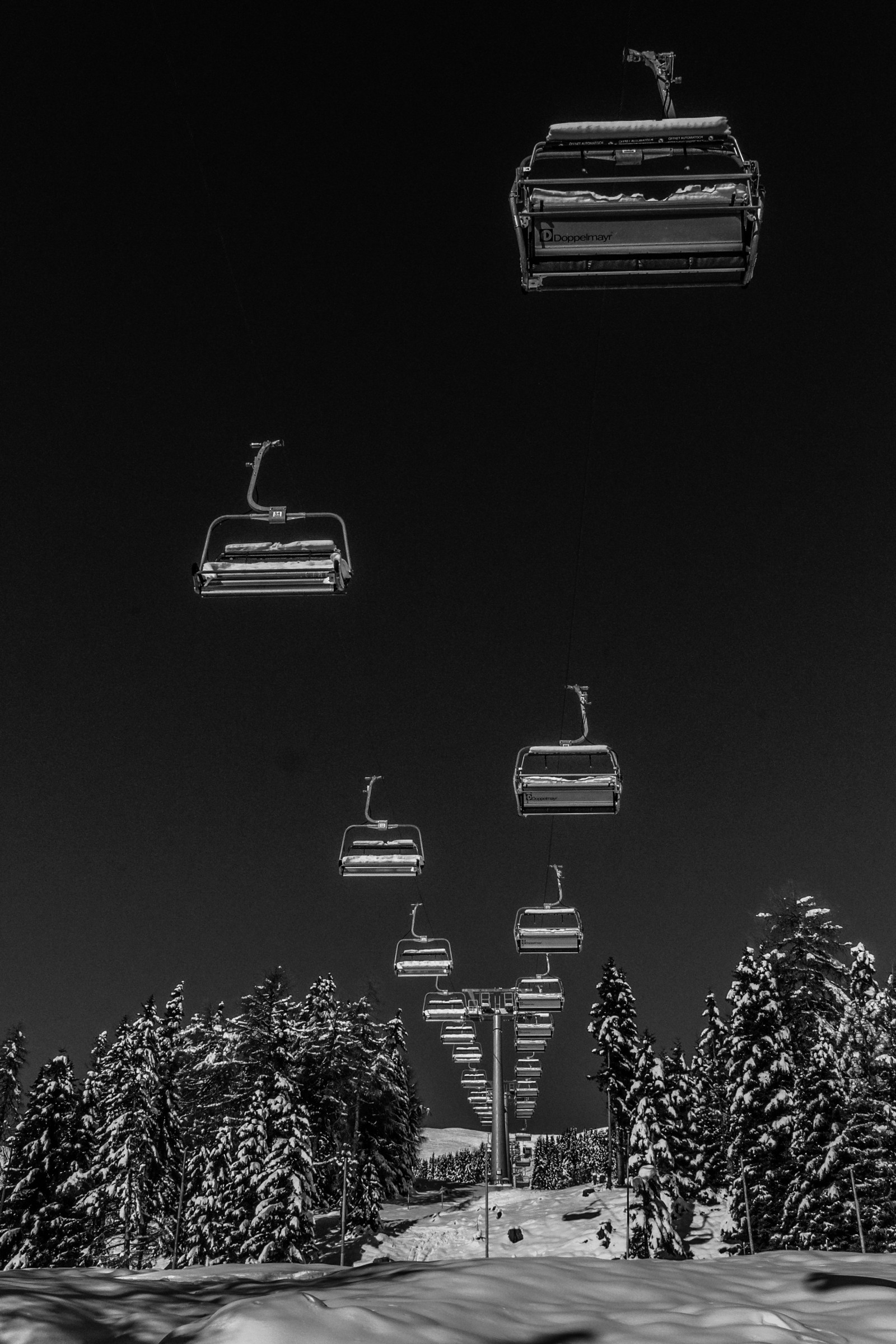 Wallpaper : ski lift, winter, bw, snow 2808x4212 - goodfon - 1298585