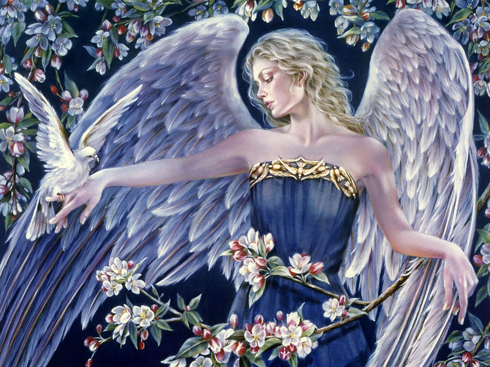 デスクトップ壁紙 : 1600x1200 px, 天使, 鳥, 鳩, ファンタジー, 女の子, 気分 1600x1200 ...