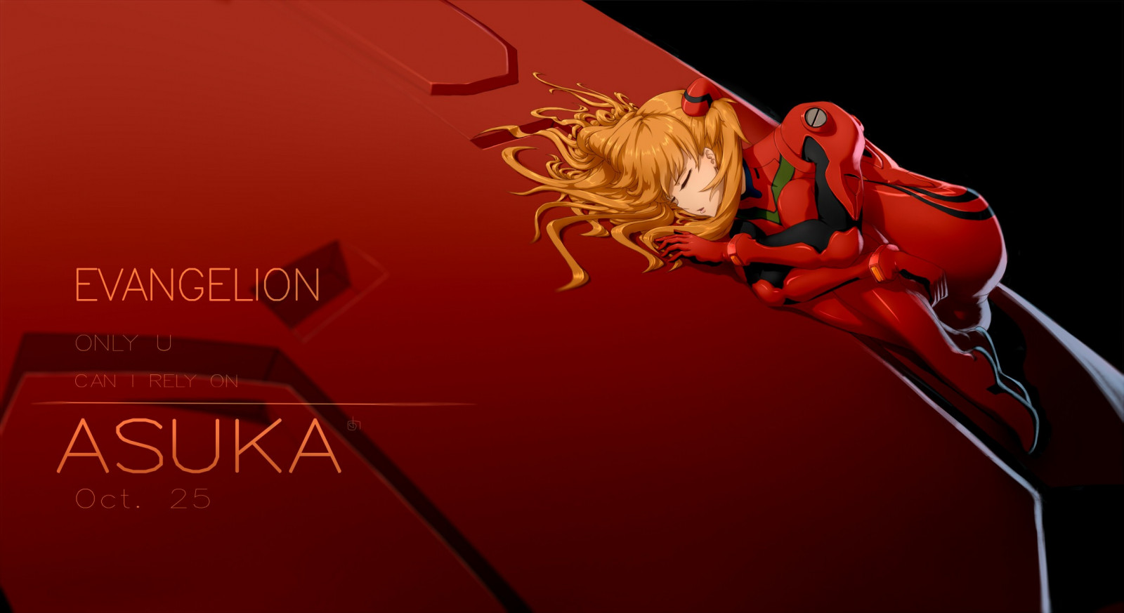 illustration, blond, langt hår, anime, Anime piger, rød, Neon Genesis Evangelion, Asuka Langley Soryu, bodysuit, mærke, skærmbillede, computer tapet, menneskelige legeme, organ