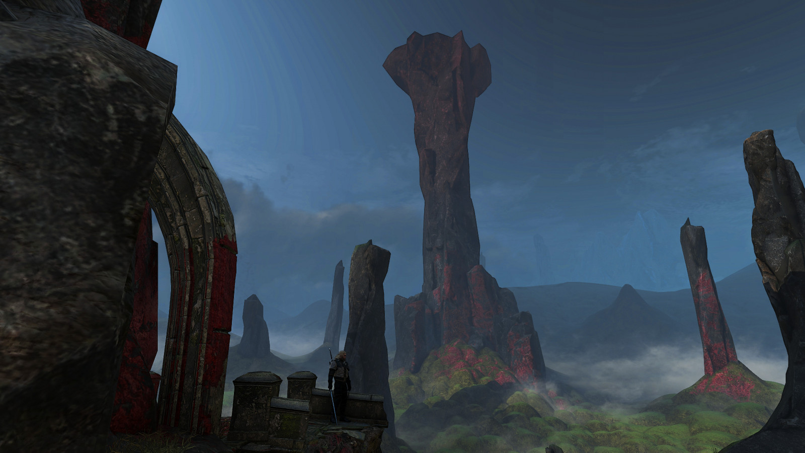 nebe, atmosféra, ekoregion, svět, Příroda, Natural landscape, biome, dřevo, mrak, hora, krajina, Formace, mezník, hry, tráva, památník, geologie, Skála, akční adventura, UMĚNÍ, video game software, strom, plošina, pc hry, tma, environmental art, Strategy video game, kopec, historické místo, půda, cg artwork, horizont, batholith, noc, ilustrace, zřícenina, pohoří, město, dějiny, dávná historie, badlands, fiktivní postava