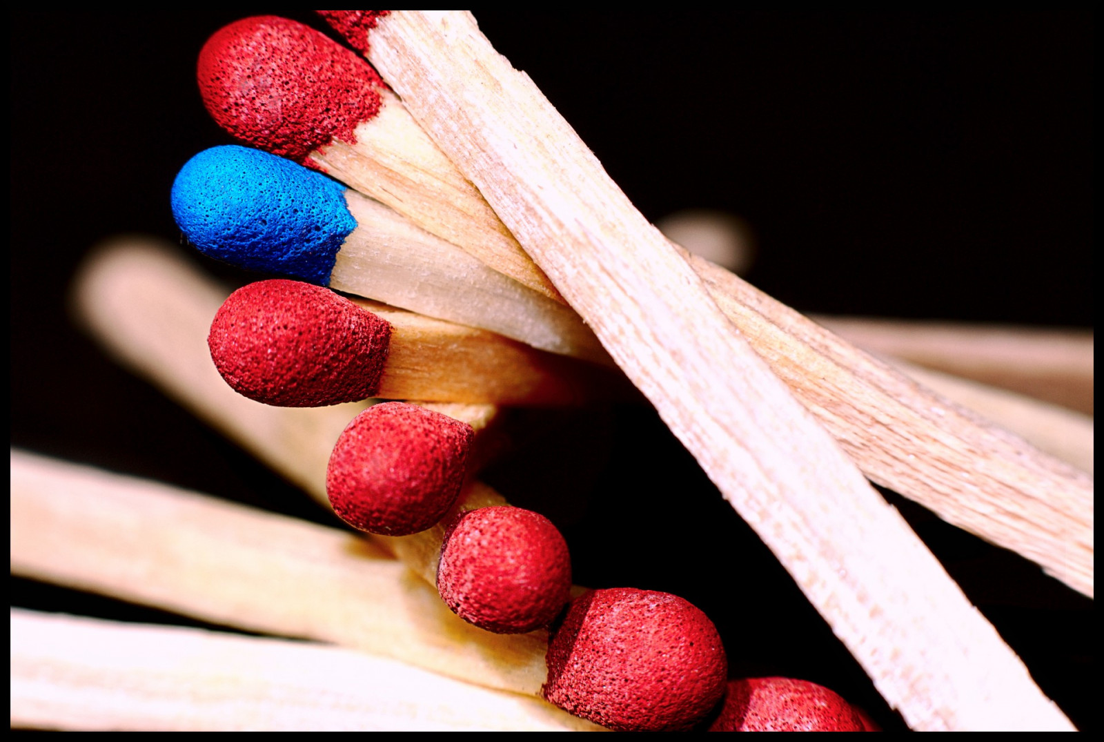 zápas, tužka, makro fotografie