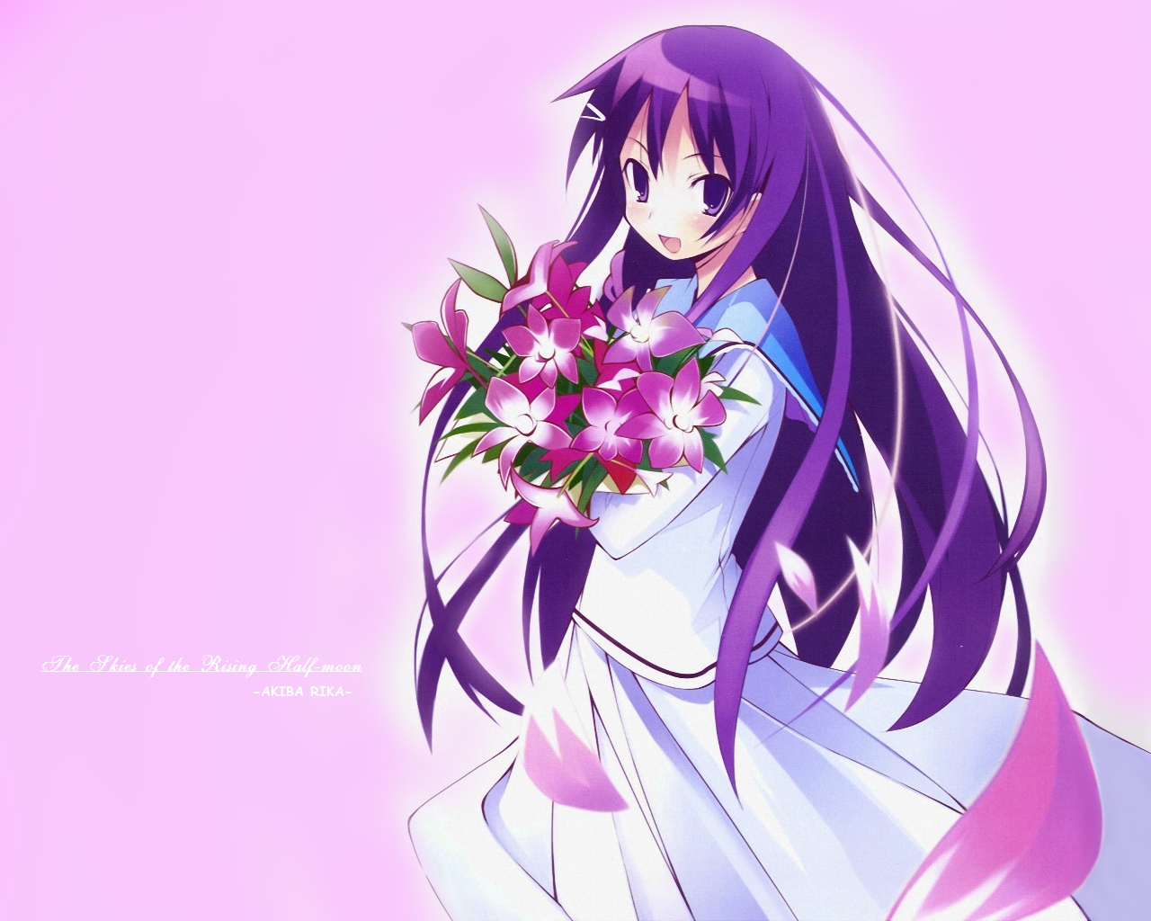 Get Wallpaper Wallpaper Ilustrasi Anime Kegembiraan Hanbun No Tsuki Ga Desktop Wallpaper Free