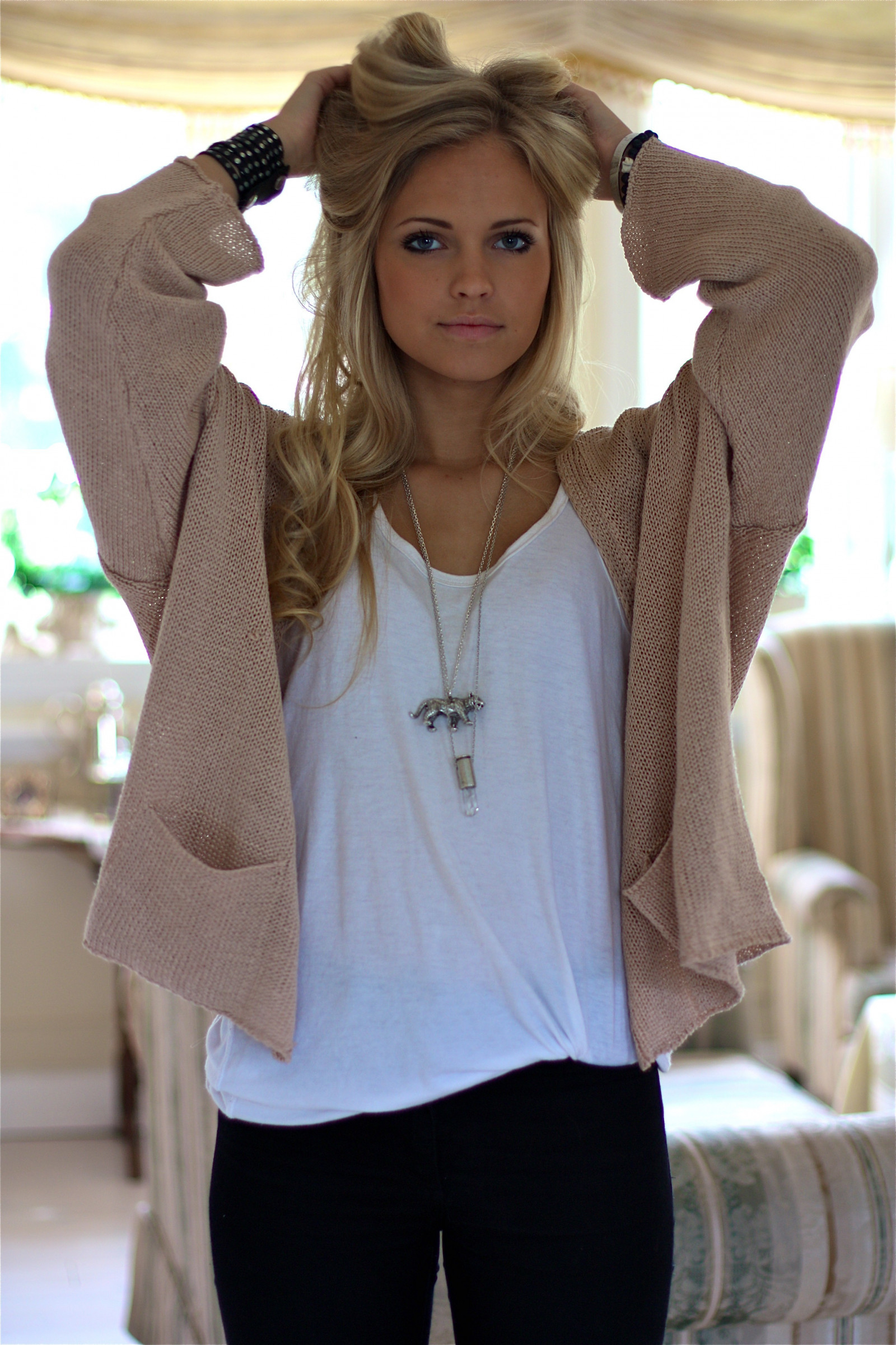 Kvinder, model, blond, blå øjne, briller, mode, hår, Emilie Marie Nereng, forår, tøj, frisure, krave, overtøj, ærme, 2848x4272 px