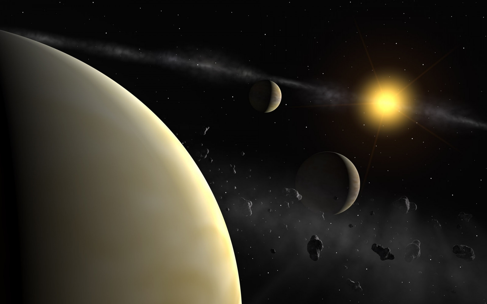 1920x1200 px, digital, fi, gc, Måne, planeter, sci, rymden, stjärnor, Sol, universum
