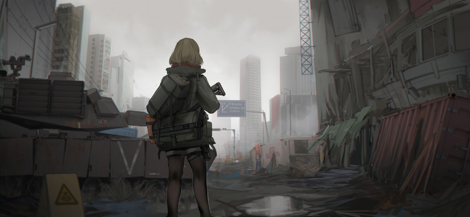 anime, anime dívky, AegisFate, nádrž, Girl With Weapon