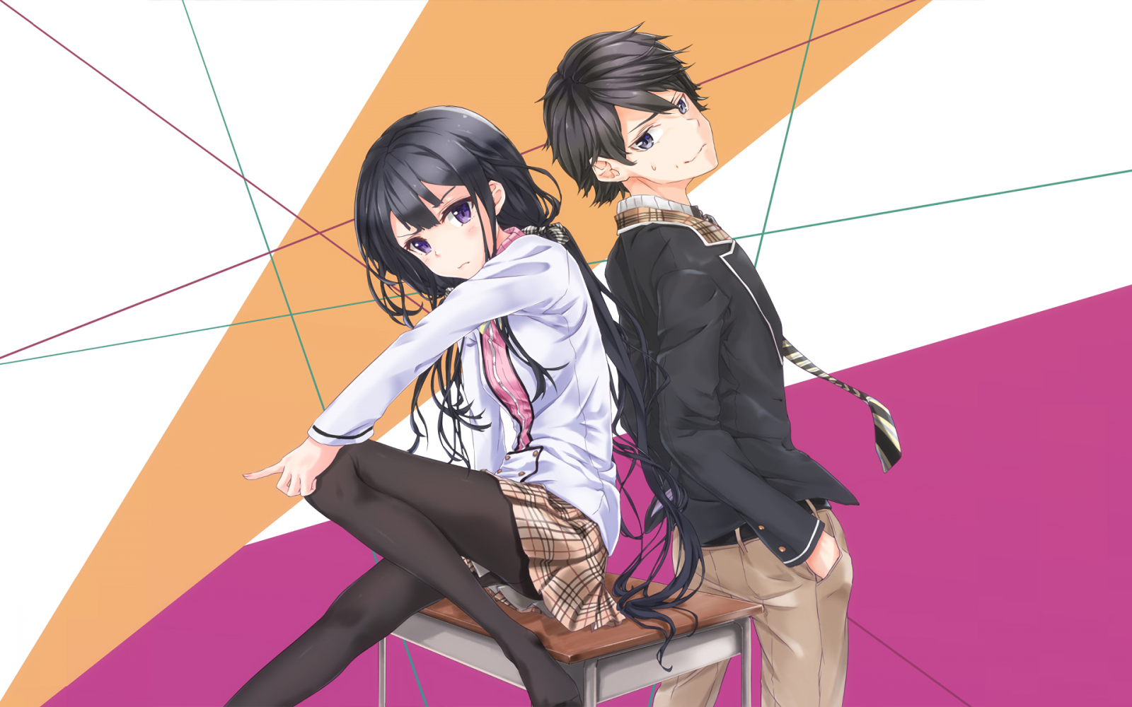 ilustrace, anime, kreslená pohádka, Masamune kun ne pomsta, Adagaki Aki, Masamune Makabe, Osoba, oblečení, mangaka