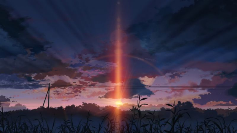 landskab, anime, himmel, solnedgang, solopgang, atmosfære