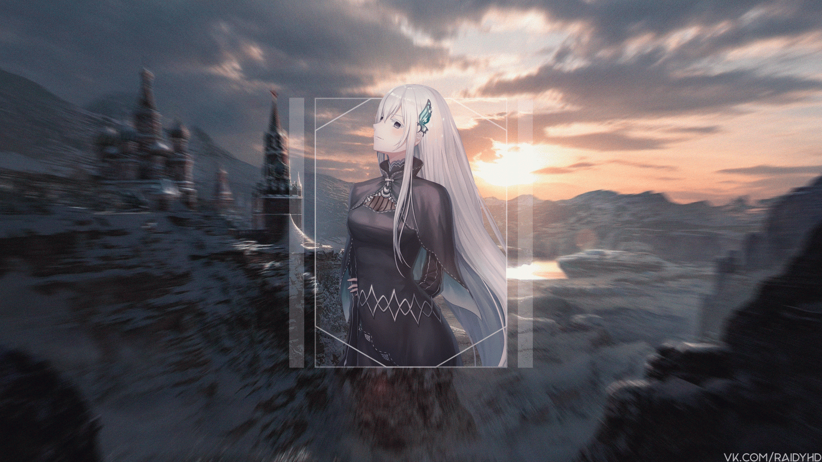 echidna, anime, anime girls, picture in picture