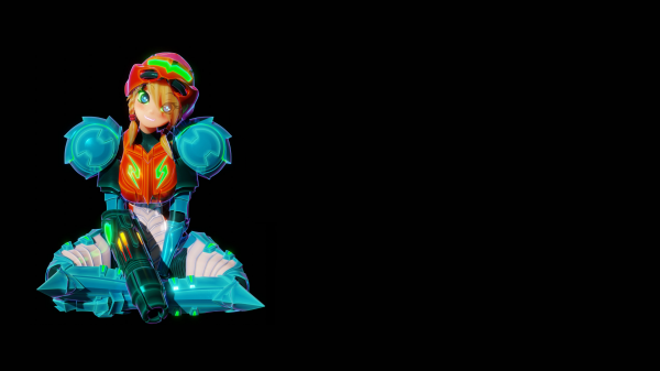 Metroid, Metroid Dread, Samus Aran, simple background, black background, armor