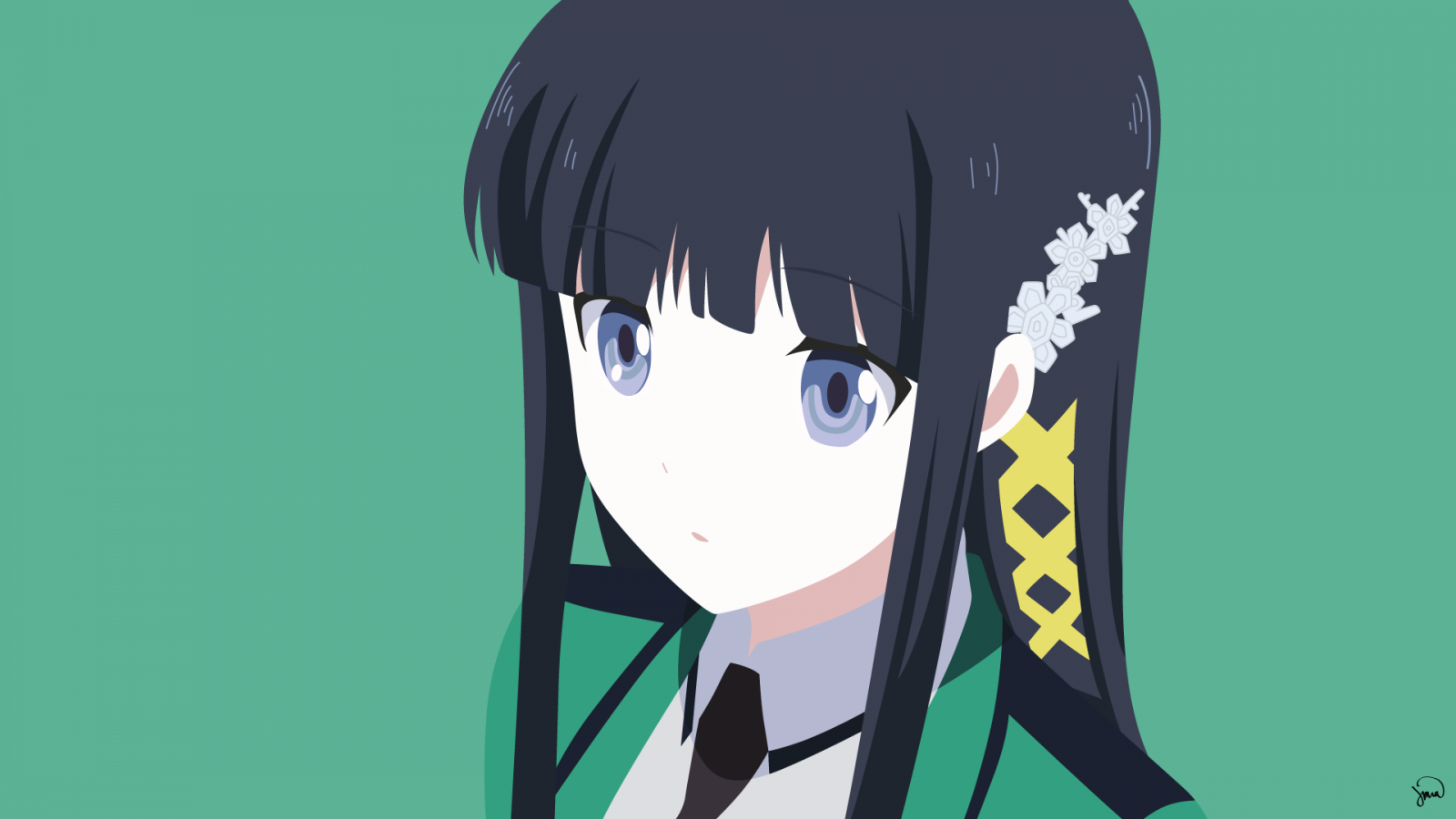 ilustrace, anime, anime dívky, kreslená pohádka, Mahouka Koukou no Rettousei, Shiba Miyuki, mangaka