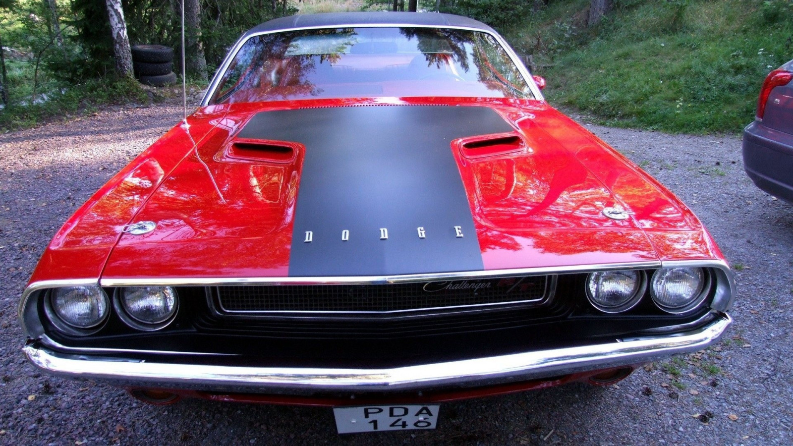 1920x1080 px, auto, Dodge Challenger RT, červená auta