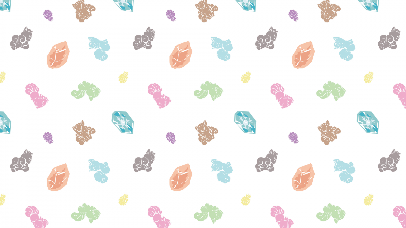 pokemon, pattern, 4k, Vulpix