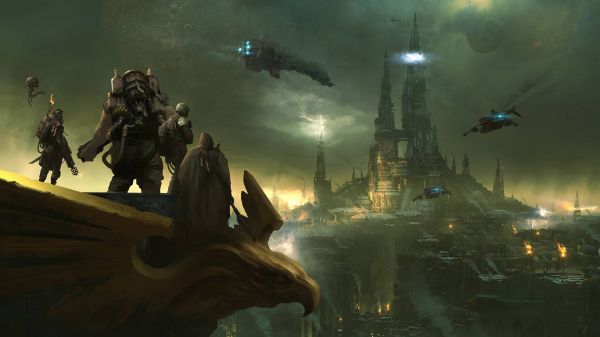 Warhammer 40 000,black,Warhammer,Warhammer 30 000,spaceship,Voidships