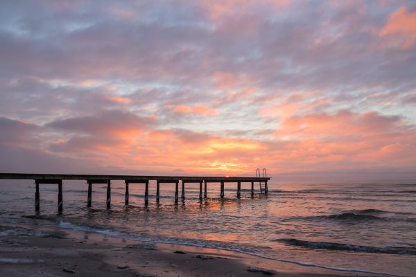 sunlight, sunset, sea, shore, sand, sky