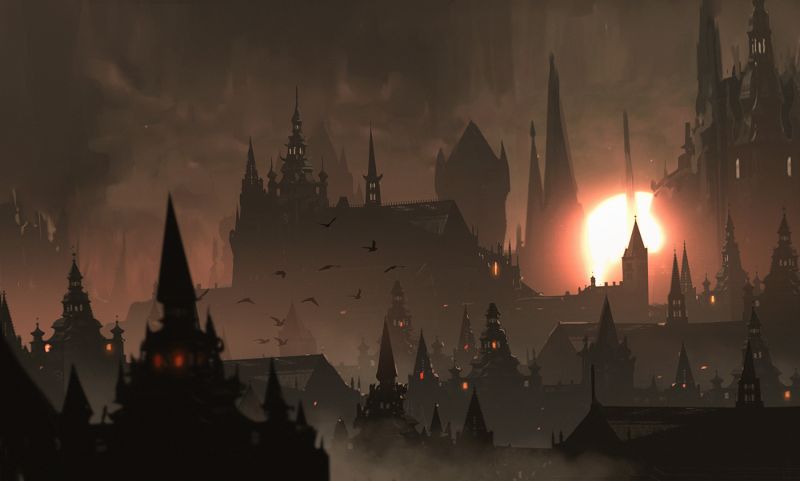 umělecká díla, fantasy umění, město, panoráma města, Koncepce umění, architektura umělecká díla, fantasy umění, město, panoráma města, Koncepce umění, architektura