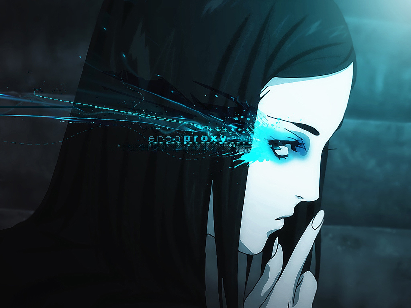 Anime, Ergo Proxy, Mädchen, Zorn, Finger, Geste