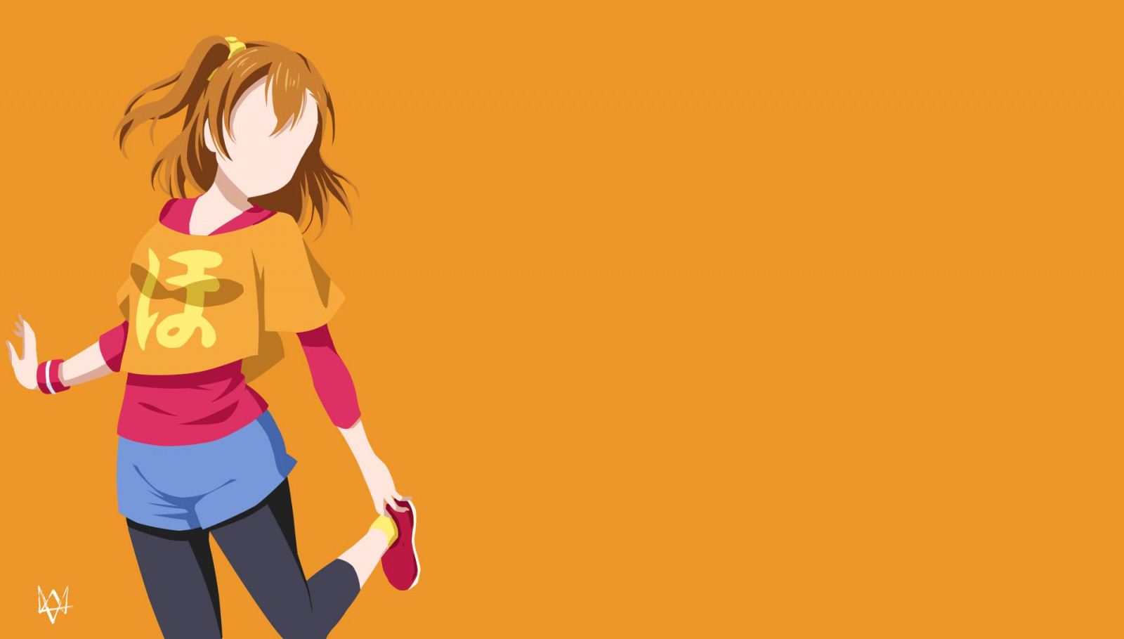 illustration, anime, Anime piger, minimalisme, Kærlighed Live, tegneserie, Kousaka Honoka