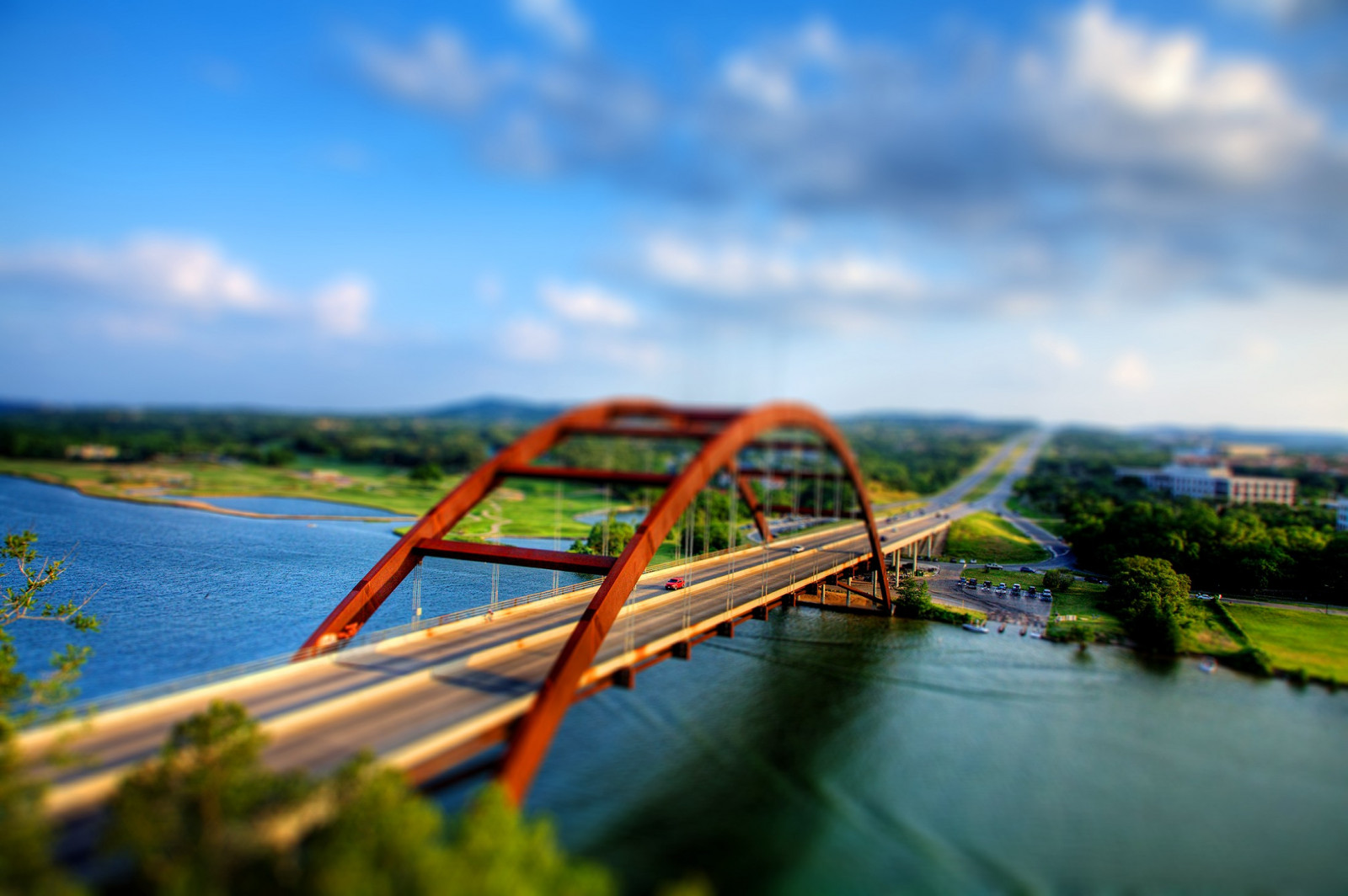 luce del sole, barca, mare, baia, lago, acqua, puntellare, minimalismo, riflessione, cielo, veicolo, strada, ponte, fiume, sfocato, tilt shift, Austin in Texas, vacanza, canottaggio