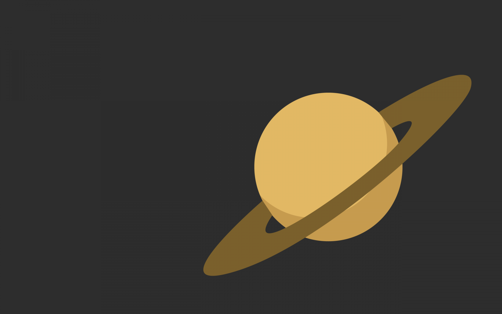 Wallpaper : minimalism, Saturn, vector, planet, space 2560x1600