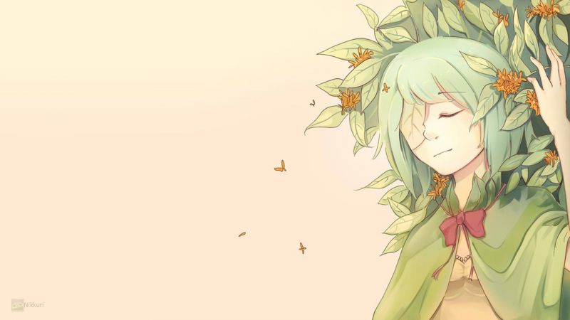 výkres, podzim, ilustrace, anime, zelená, kreslená pohádka výkres, podzim, ilustrace, anime, zelená, kreslená pohádka