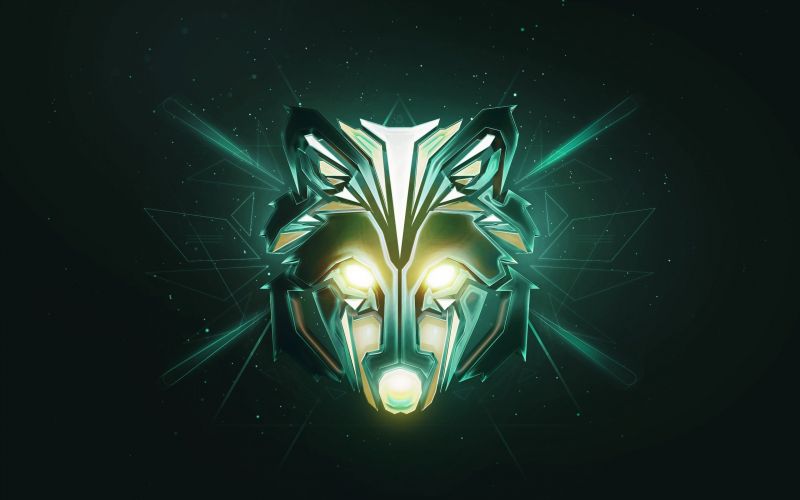ilustrace, digitální umění, vlk, symetrie, tma, křídlo ilustrace, digitální umění, vlk, symetrie, tma, křídlo