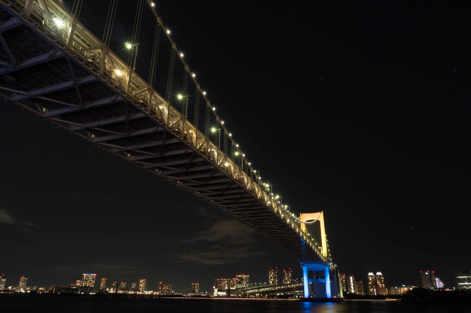 Japonsko, panoráma města, noc, architektura, odraz, mrakodrap, večer, most, soumrak, Pero, stadión, Tokio, Olympus, jp, světlo, osvětlené, osvětlení, tma, mezník, duhový most, tokyobay, 12mmf20, mzuiko, penf, ZUIKO, mzuikodigitaled12mmf20, nonbuilding struktura, kabel vydržel most