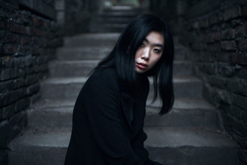 tvář, ženy, 500px, model, černobílý, asijský tvář, ženy, 500px, model, černobílý, asijský