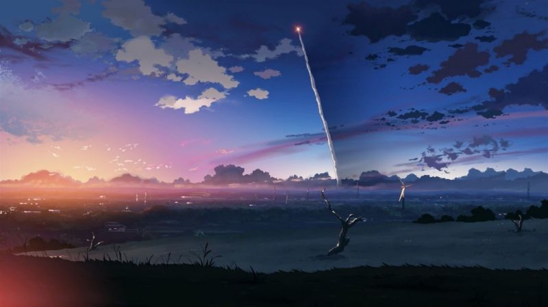 slunečnímu záření, západ slunce, anime, odraz, nebe, moře slunečnímu záření, západ slunce, anime, odraz, nebe, moře