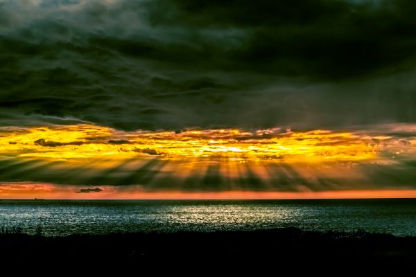 sunlight,landscape,sunset,sea,water,lake