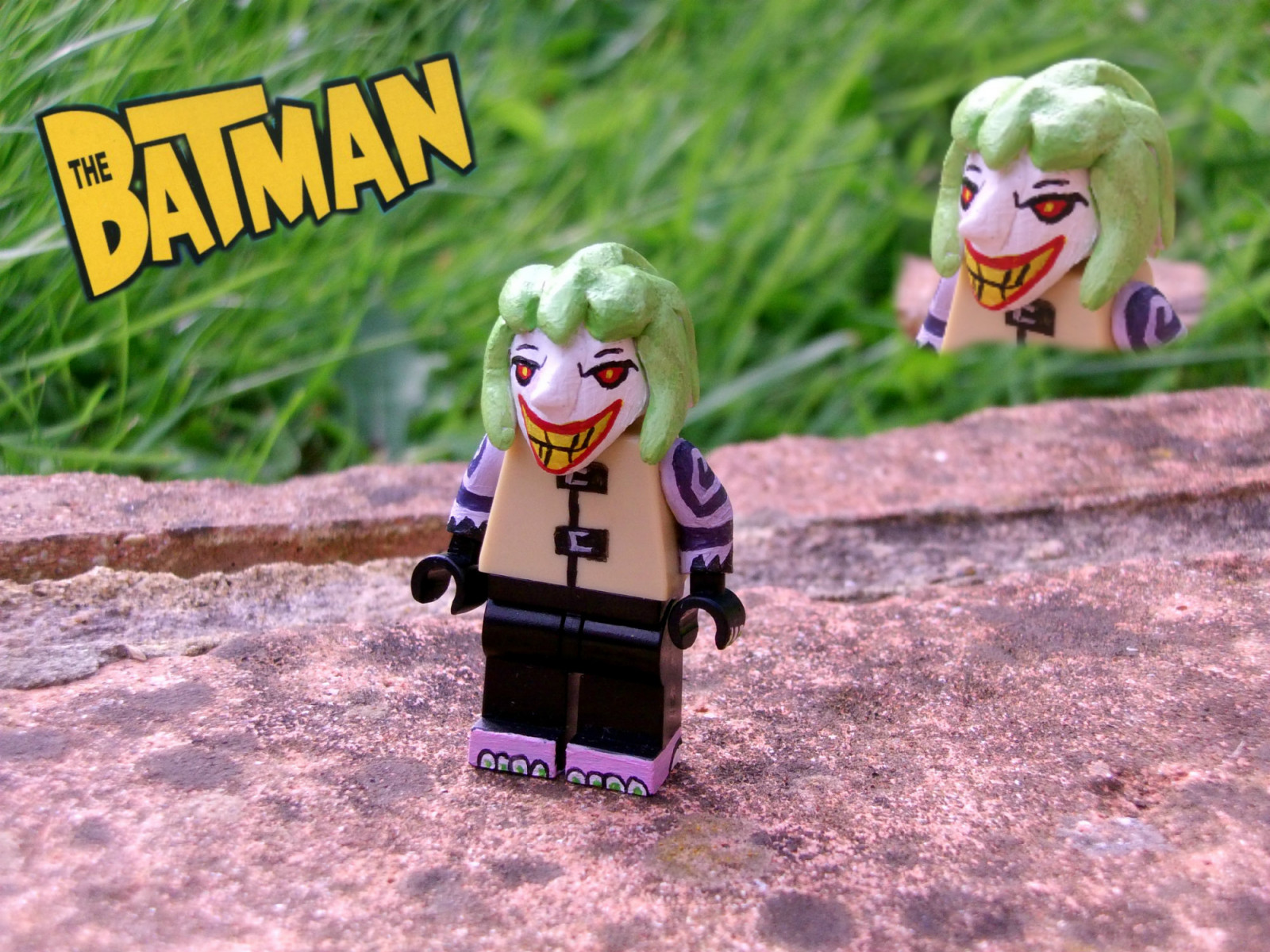 Wallpaper green, make, up, hair, crazy, purple, LEGO, Bruce, wayne