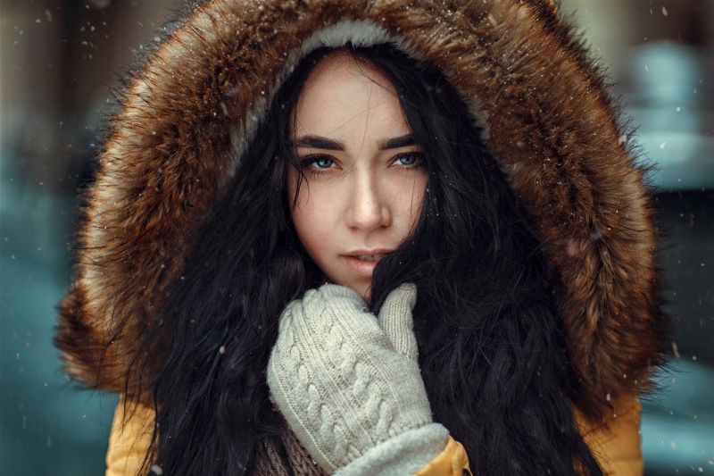face, women, model, portrait, depth of field, gloves face, women, model, portrait, depth of field, gloves