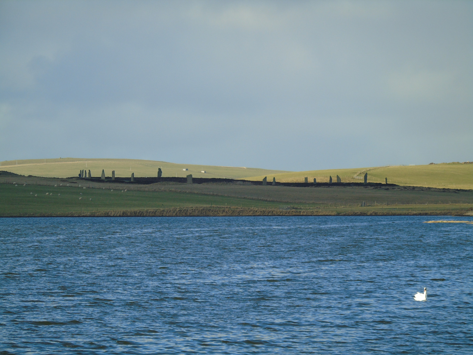 krajina, moře, záliv, kopec, jezero, voda, tráva, nebe, Skotsko, pobřeží, řeka, horizont, Sony, ostrov, stojící, kámen, step, mokřadní, mrak, Krásná, scenérie, ještě pořád, lučina, oceán, prsten, prostý, nádrž, bažina, jezero, vodní, ekoregion, Orkneje, vodní zdroje, Stence, Ringofbrodgar, Brodgar, coastal and oceanic landforms