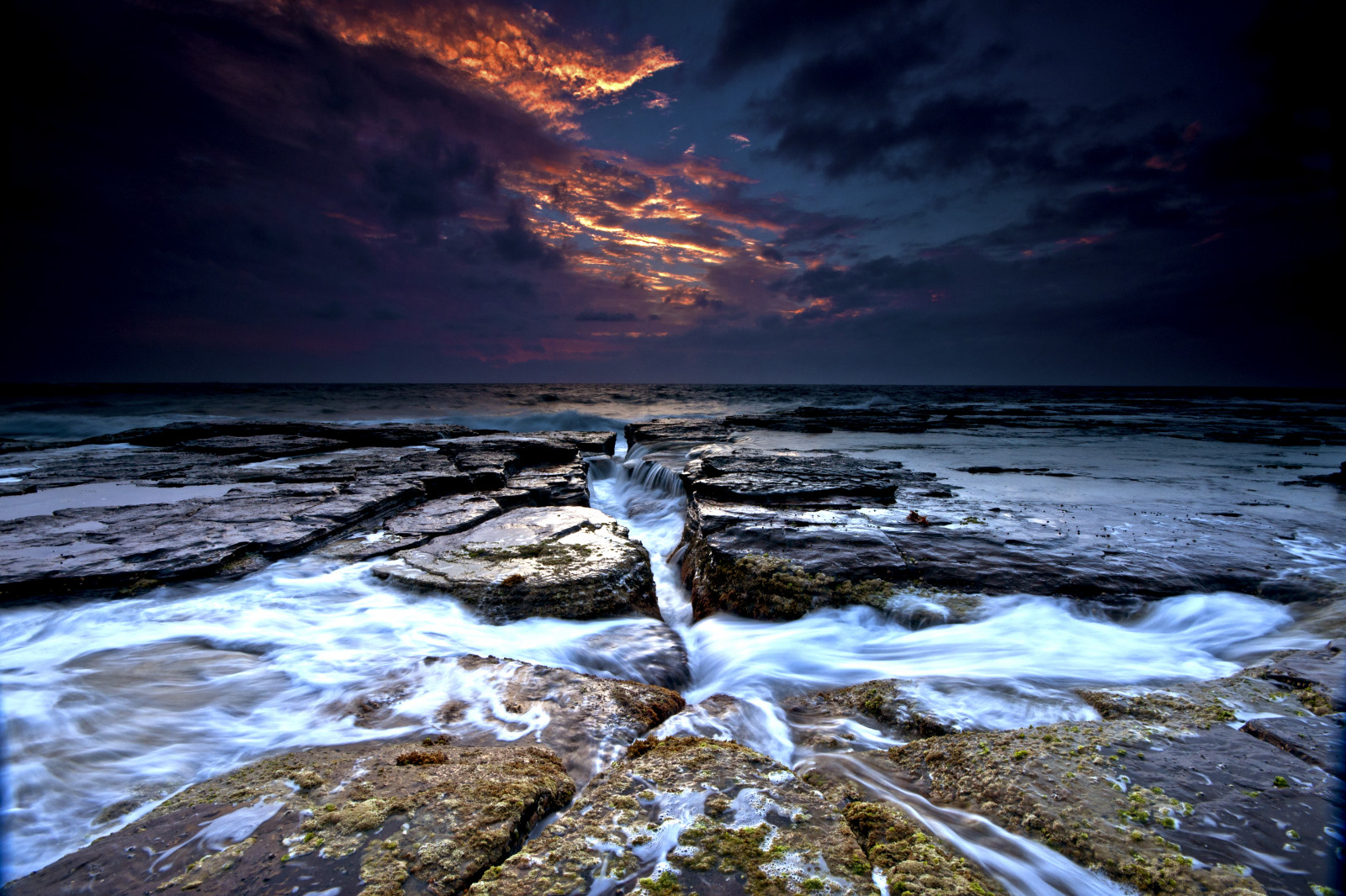Wallpaper seascape, sunrise, coast, south, nsw, wollongong, wombarra