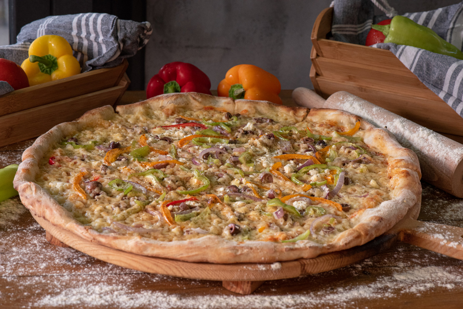 jídlo, pizza, váleček, paprika, ovesné vločky