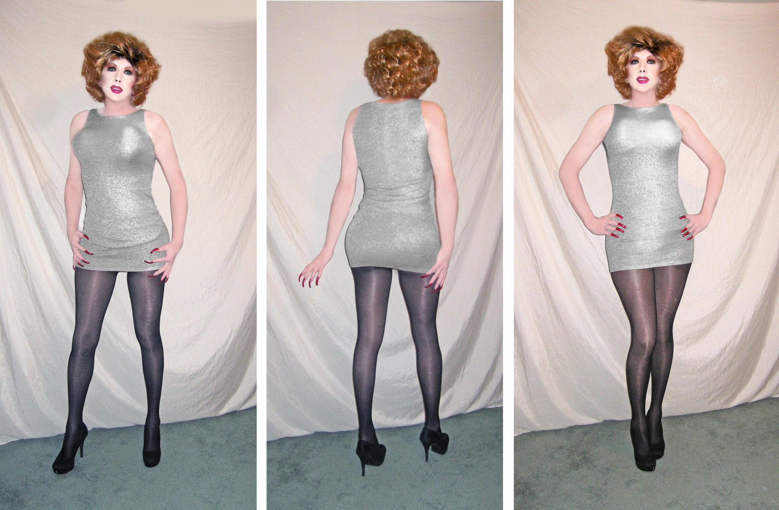 tøjmodel, kjole, skulder, mode, pige, strømpebukser, mode design, top