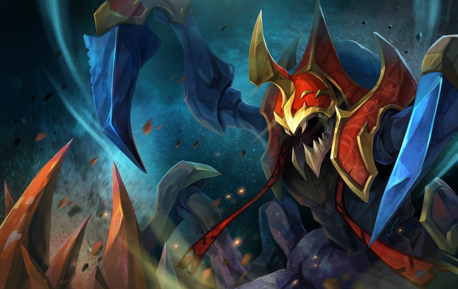 ศิลปะจินตนาการ, อะนิเมะ, Dota 2, Dota, Nyx Assassin, ภาพหน้าจอ, เมชา, วอลล์เปเปอร์คอมพิวเตอร์