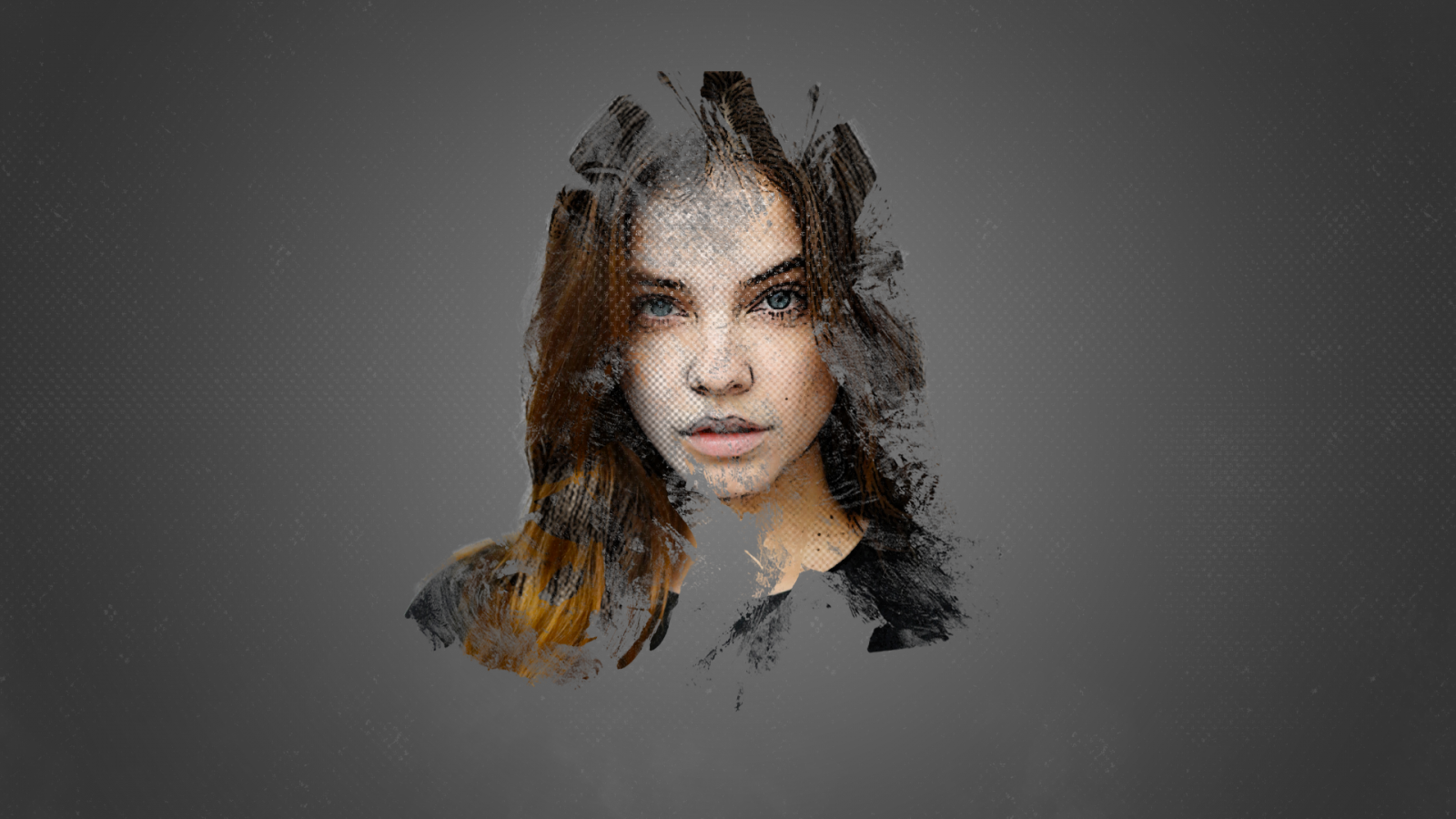 tegning, hvid, sort, Photoshop, Kvinder, model, portræt, Pixel kunst, fotografering, Barbara Palvin, hoved, KUNST, farve, skønhed, øje, hånd, fotografi, mørke, portrætfotografering, Photo shoot, tæt på