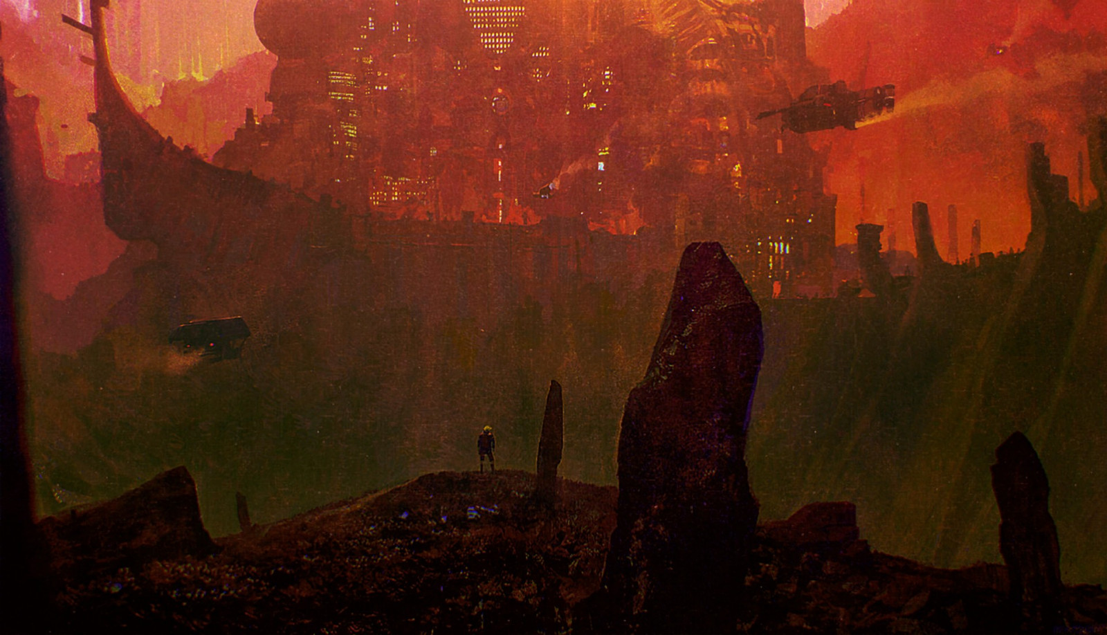 les, umělecká díla, sci-fi, Alexander Mandradjiev, tma, Snímek obrazovky, geologický fenomén