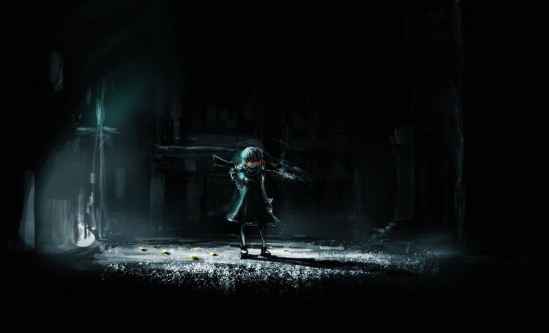 dark, night, anime, anime girls, midnight, artwork dark, night, anime, anime girls, midnight, artwork