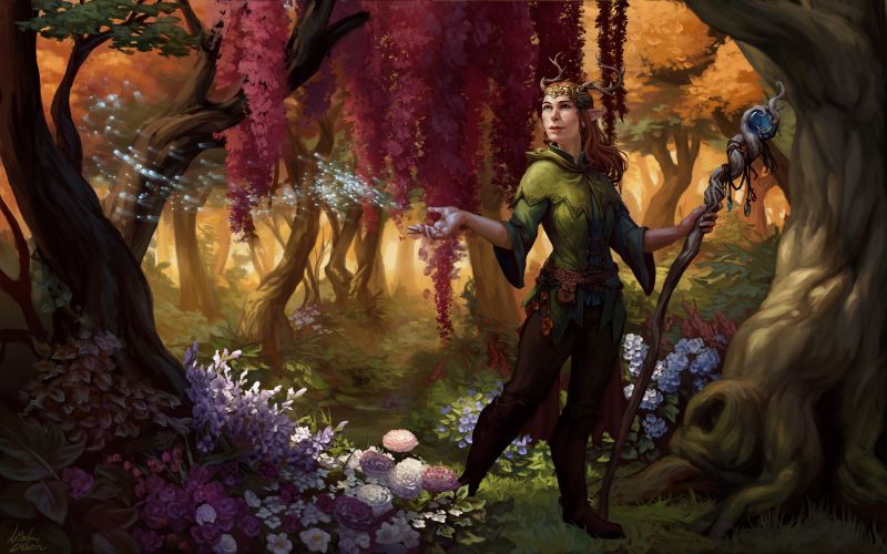 Arte fantasía, Elfos, magia, selva, mitología, captura de pantalla Arte fantasía, Elfos, magia, selva, mitología, captura de pantalla