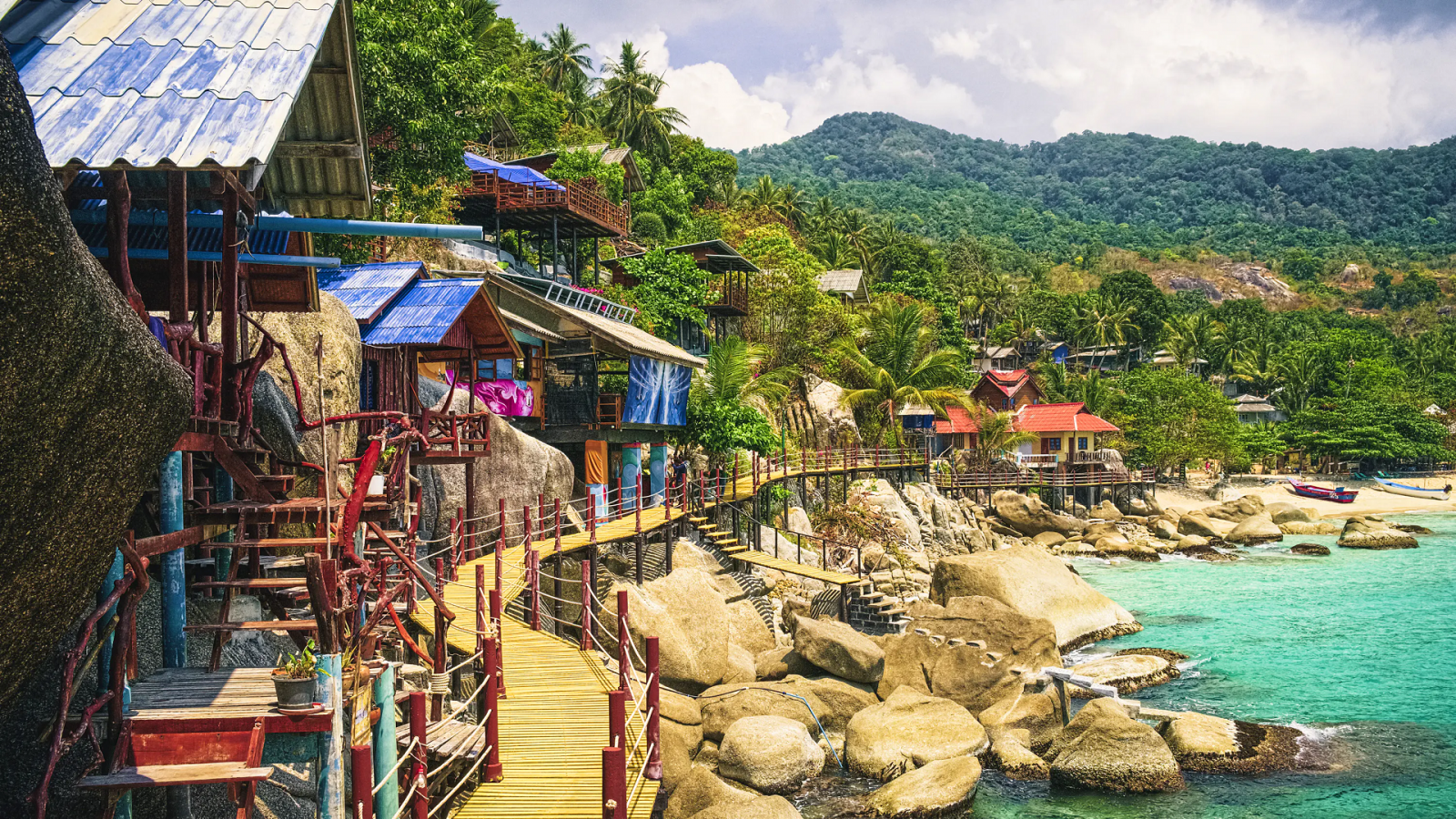 Ko Pha Ngan, Tailandia, costa, rocce