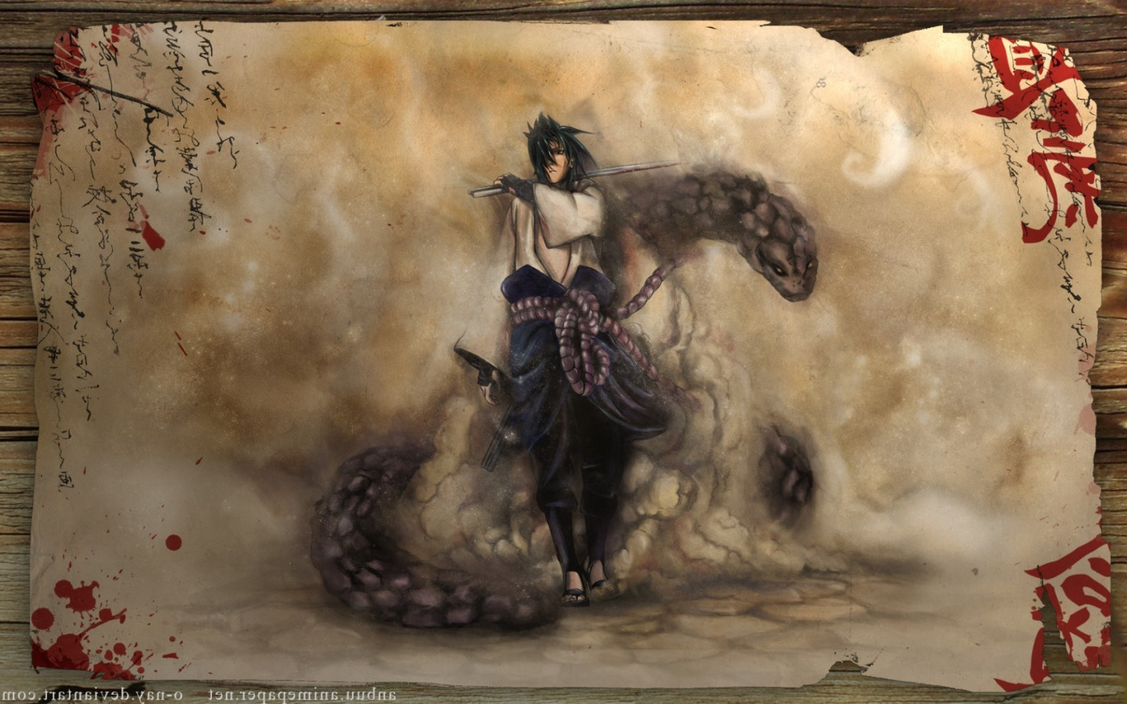 výkres, malování, Naruto Shippuuden, Uchiha Sasuke, mytologie, UMĚNÍ, obraz, 1680x1050 px, moderní umění