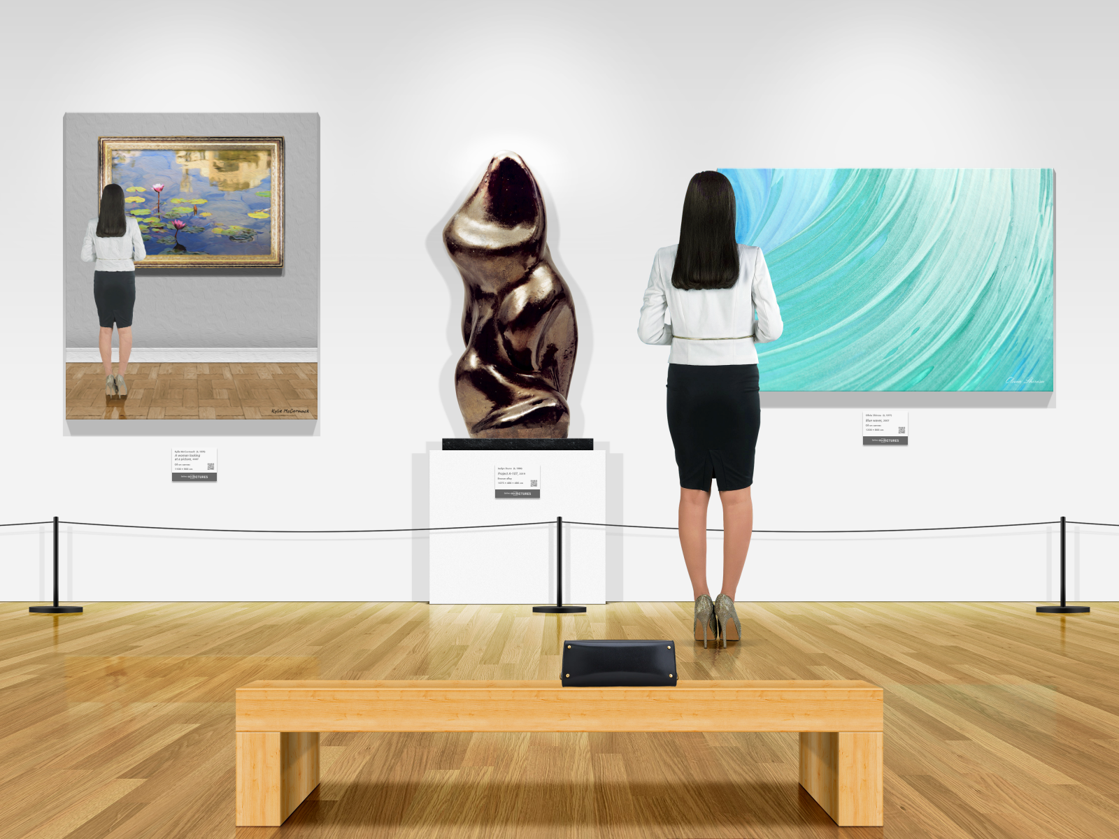 Wallpaper ART, interior design, floor, painting, laminate flooring